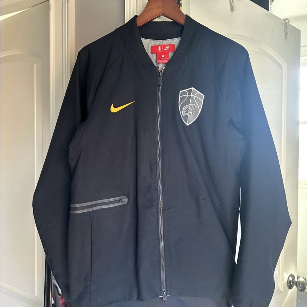 Cleveland Cavaliers Nike Black and Yellow Bomber Jacket Varsity Style